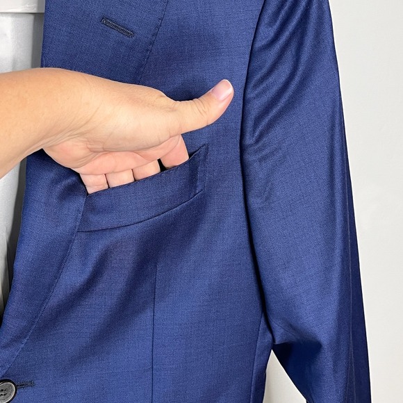 Suitsupply Napoli Int Blazer / Suit Jacket Mens Purewool Superior 110s Blue 36S - Picture 3 of 12